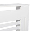 Wood Radiator Cover Cabinet White Horizontal Slat Heater Covers Modern Tall Radiator Shelf