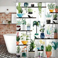 Bohemian Flower Bathroom Curtain Colorful Boho Floral Print Beautiful Bright Polyester Fabric Cloth Shower Curtain for Bathroom