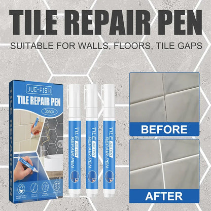 3/6pcs Waterproof White Wall Tile Marker Pen Grout Restorer Gap Repair for Bathroom Floor Seam Paint Filling Construction Tools