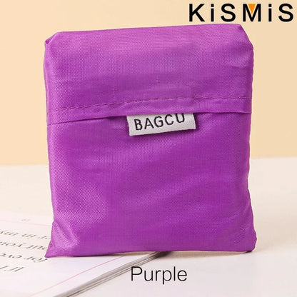 Eco Shopping Bag Fashion Printing Foldable Reusable Tote Folding Pouch Convenient Large-capacity Storage Bags Grocery Totes