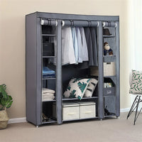 69" Portable Clothes Closet Wardrobe Storage Organizer with Non-Woven Fabric Quick and Easy to Assemble Extra Strong and Durable