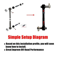 Front Sway Bar Links Disconnects For Jeep Wrangler JK JKS 2/4 Doors 2007-2018 Adjustable Quick Disconnect Parts 2.5-6" Lifts 