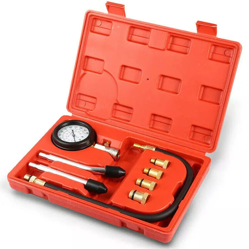 Petrol Engine Cylinder Compression Tester Kit Automotive and Motorcycles Tool 0-300PSI Engine Cylinder Pressure 0-21 Bar Gauge