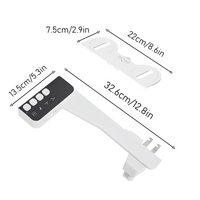 ITAX Bidet Toilet Ultra Slim Toilet Seat Attachment Non-Electric Self-Cleaning Hygienic Nozzle Adjustable Water Pressure Control