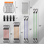 28pcs/32pcs/129pcs Bungee Cords Assortment Jar Includes Multiple lengths of Bungee Cord With Hooks,Trap Ball Ties And Tarp Clips