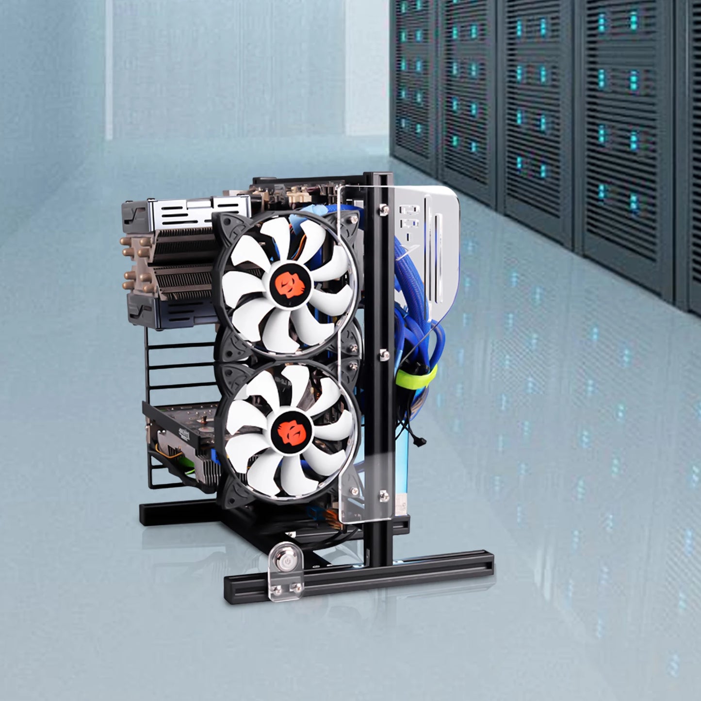 PC Frame Test Bench ITX ATX MATX Open Air Case Water Cooling Fan Chassic DIY Mini Computer Motherboard for HTPC Graphics Card
