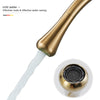 Brushed Gold Basin Faucet Black Faucet Deck Mounted Basin Sink Tap Hot & Cold Mixer Brass Tap for Bathroom