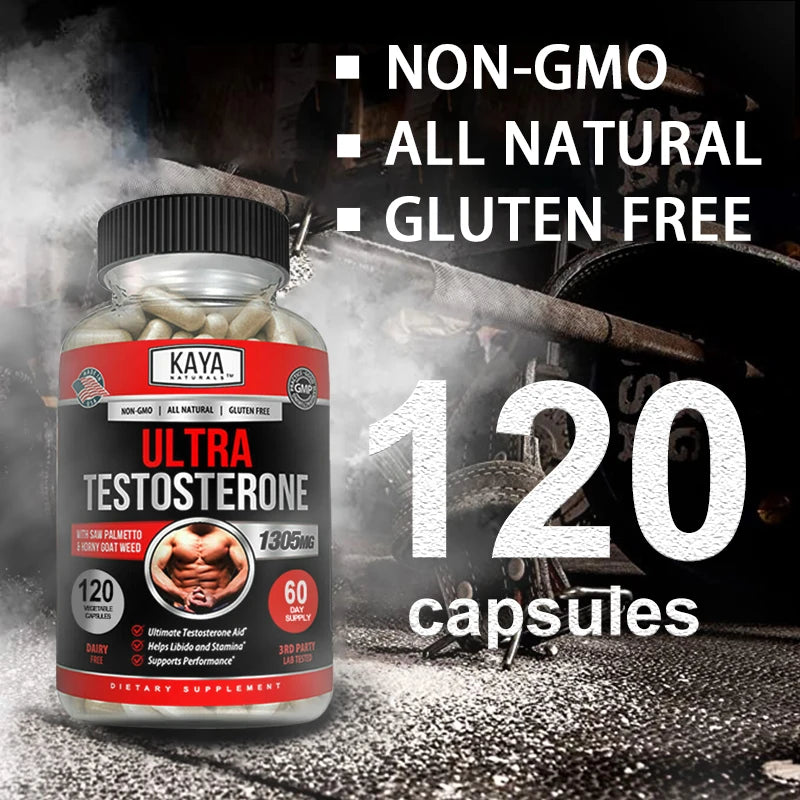 Male Muscle Booster - Natural Workout Supplement To Boost Energy, Endurance and Strength