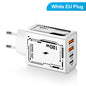 120W USB Charger Type C Mobile Phone Adapter Quick Charge 3.0 EU/US Plug Wall Chargers 6A Fast Charging Cable For iPhone Samsung