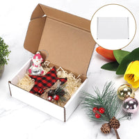 50pcs Corrugated Paper Gift Boxes, 6x4x2 Inch Sturdy Cardboard Packaging,White Small Shipping Boxes for Crafting Gift Mailing