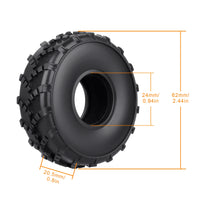 HobbyPark 1.0 Tires Sticky Soft 1/24 1/18 RC Crawler for Traxxas TRX4M Axial SCX24 Bronco Gladiator C10 Deadbolt B17 FCX18 FCX24
