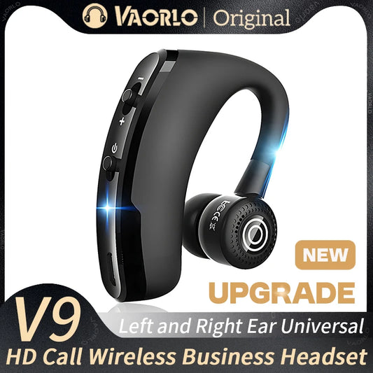 VAORLO V9 Bluetooth-навушники Спортивні автомобільні бездротові навушники з мікрофоном HD Handsfree Дзвінки Стерео-музика Бізнес-гарнітура V8