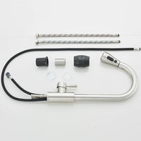 Kitchen Faucet Brushed Nickel Hot and Cold Water Faucet Kitchen Sink Faucet Pull-out Sprayer For Kitchen Sink Faucet