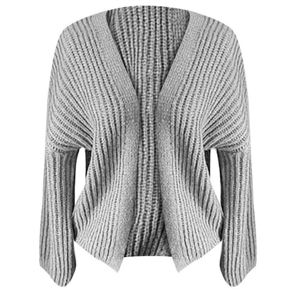 Vintage Women Cardigan Sweater Harajuku Lantern Sleeve Casual Korean Simple Fall Streetwear Tops Coat Chic Lazy Wind Sweater