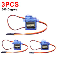 1-100pcs SG90 9G Micro Digital Servo Motor 180/360° Fixed-Wing Micro Gear Servo Motor for Rc Helicopter Toy Airplane Aircraft