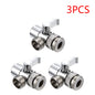 1-3PCS 3 Way Sink Splitter Diverter Valve Leak-Proof Faucet Connector Splitter Copper Faucets Water Separator Easy-to-Install fo