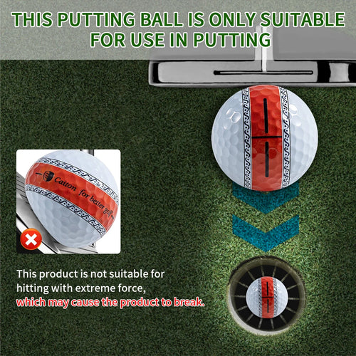 Caiton 6/3pcs golf ball, three-layer PU putter ball, 360° aiming line putter ball, making your putt more accurate and stable