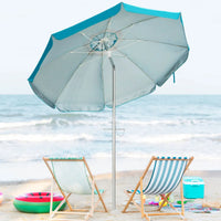 6.5FT Patio Beach Umbrella Sun Shade Tilt Aluminum Sports Portable W/Carry Bag