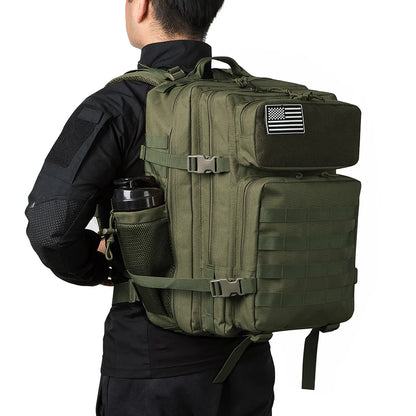 45L Molle Tactical Backpack Bag Hunting MOLLE Backpack GYM For Men EDC Outdoor Hiking Survival Rucksack Witch Bottle Holder