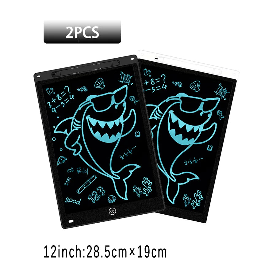2 pieces of 12 inch LCD writing board, drawing board, children's graffiti drawing board, handwriting blackboard, children's toy