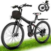 26" Folding Electric Bike for Adults, with 500W Motor,48V 20MPH Removable Battery, Up to 50Miles Range, Cruise Control