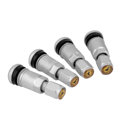 4pcs Auto Tubeless Tire Valve Stems | Dust Caps | High-Quality Automotive Replacement Parts