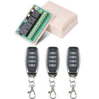 433Mhz DC 12V 20A 4CH Relay Module Receiver EV1527 Wireless Remote Control Switch 433Mhz for DC Motor DIY