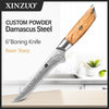 XINZUO 1-8pcs Kitchen Knife Set 73 Layers Custom Damascus Steel 15°±1 Per Side Steel Blade with Olive Wood Handle