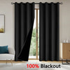 1pc Solid color full shading and sun protection 100% Blackout curtains, bedroom and living room shading curtains EzBuyCo