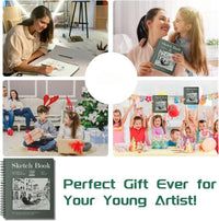 9 x 12 Sketchbook, 68 lb/100g SM Sketchbook 100 spiral-bound acid-free drawing paper with hard cover art paper