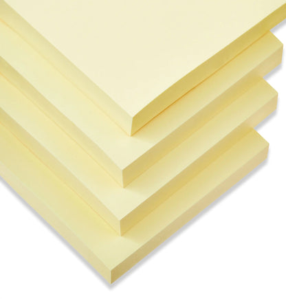 Sticky Notes, 3 X 3, Yellow, 400 Sheets, 4 Pads
