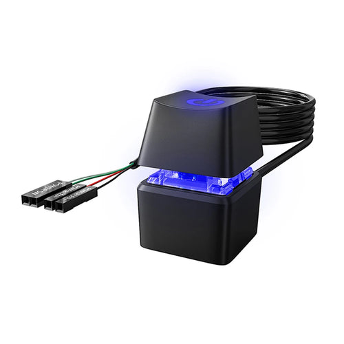 2m Computer Desktop Mechanical Switch PC Motherboard External Start Power On/Off Button Extension Cable 7 Color Lights PC Switch