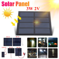 Solar Panel 3/5W 5/12V Micro Solar Board Portable Fast Charger Polysilicon DIY Solar Cells System Mini Outdoor Battery Charger