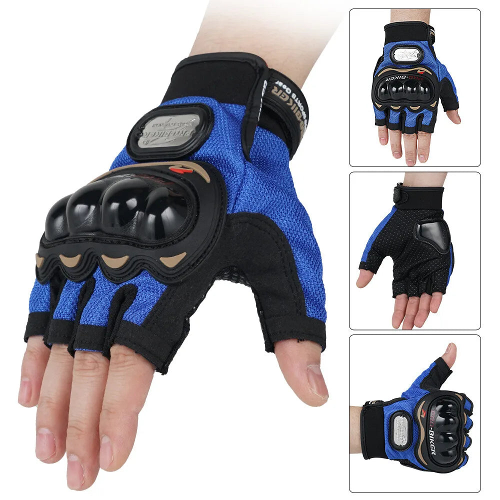 Motorcycle Gloves for Men Women Half Finger Glove Moto Fingerless Riding Protective Gear Gloves Motorbike ATV MTB Racing  Gloves