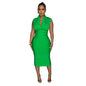 Women Draped Deep V-neck Sleeveless Bodycon Bandage Midi Dress 2023 Fashion Street Vestidos Sexy Party Evening Dresses