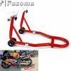 Red Steel Motorcycle Stand Paddock Lift Front Wheel Support Frame For Honda Suzuki Yamaha Kawasaki BMW Dual Sport Street Bikes