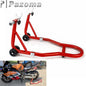 Red Steel Motorcycle Stand Paddock Lift Front Wheel Support Frame For Honda Suzuki Yamaha Kawasaki BMW Dual Sport Street Bikes