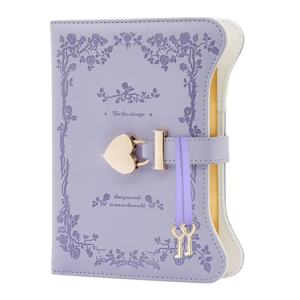 Notebook With Lock B6 PU Leather Journal With Lock And Key 360 Pages Refillable Notebook Secret Diary For Women Girls Personal