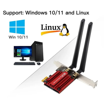 WiFi 6 AX200NGW AX3000 Dual Band WiFi Adapter Bluetooth 5.2 Wireless Network Card 802.11AC PCIE Adapter 2.4G 5Ghz For Desktop