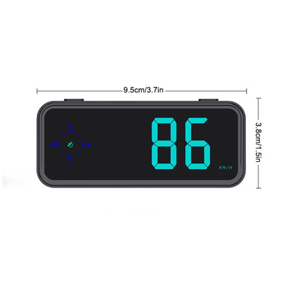 Car Head-up Display with Compass Colorful LED Display Speed MPH KMH Meter Plug and Play GPS HUD Car Electronics Accessories