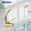 Luxury Brass Basin Faucet Deck Mounted Black Hot Cold Water Bathroom Basin Wash Mixer Tap Single Hole For Bathroom