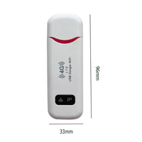 4G Wireless LTE WiFi Router 4G SIM Card Portable 150Mbps USB Modem Pocket Hotspot Dongle Mobile Broadband for Home Office WiFi
