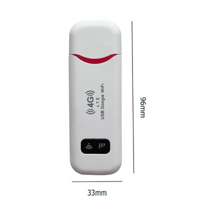 4G Wireless LTE WiFi Router 4G SIM Card Portable 150Mbps USB Modem Pocket Hotspot Dongle Mobile Broadband for Home Office WiFi