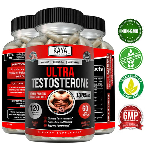 Male Muscle Booster - Natural Workout Supplement To Boost Energy, Endurance and Strength