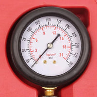 Petrol Engine Cylinder Compression Tester Kit Automotive and Motorcycles Tool 0-300PSI Engine Cylinder Pressure 0-21 Bar Gauge