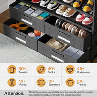 bookshelf with 4 Bins Drawers for Closet Entryway, Vertical Shoe Racks Free Standing wardrobes, clothes rack