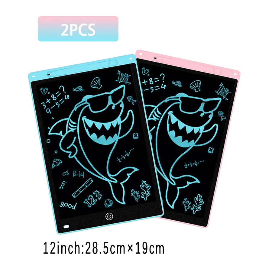 2 pieces of 12 inch LCD writing board, drawing board, children's graffiti drawing board, handwriting blackboard, children's toy