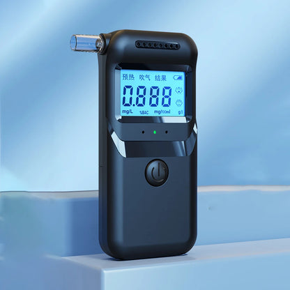 Digital Alcohol Breathalyzer with 5 Mouthpieces LCD Display Portable Breathalyzer Alcoholometer for Personal & Professional Use