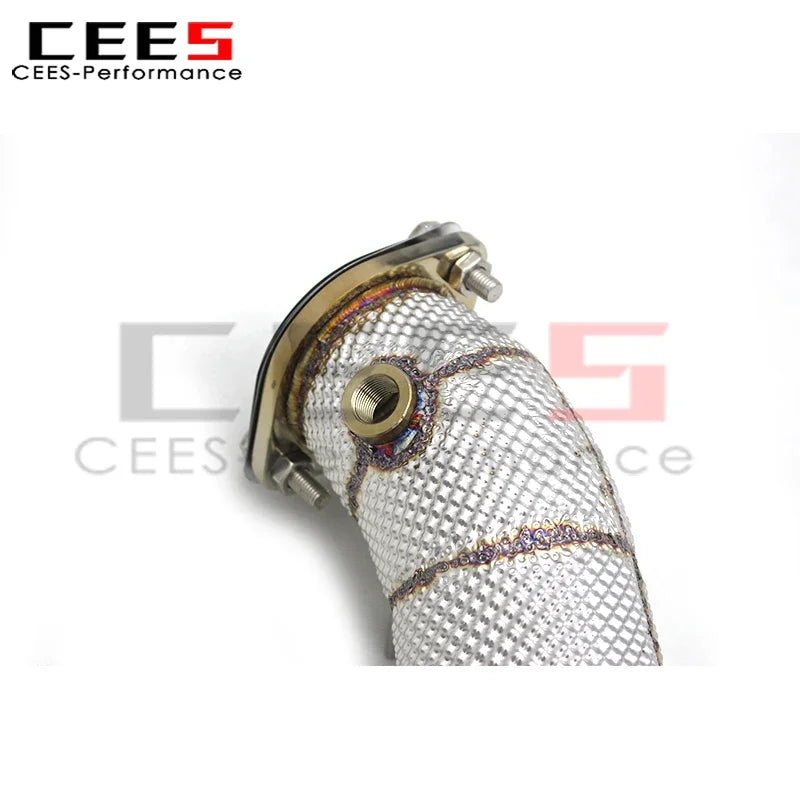 CEES with Free Flow Tube SS304 Exhaust Downpipe Header for Nissan GTR/GT-R 3.8TT 2008-2023 Sport Downpipe Exhaust System