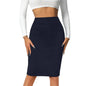 Women s Elegant High Waist Bodycon Midi Skirt in Solid Color  Fit Pencil Skirt for a Sophisticated Look
